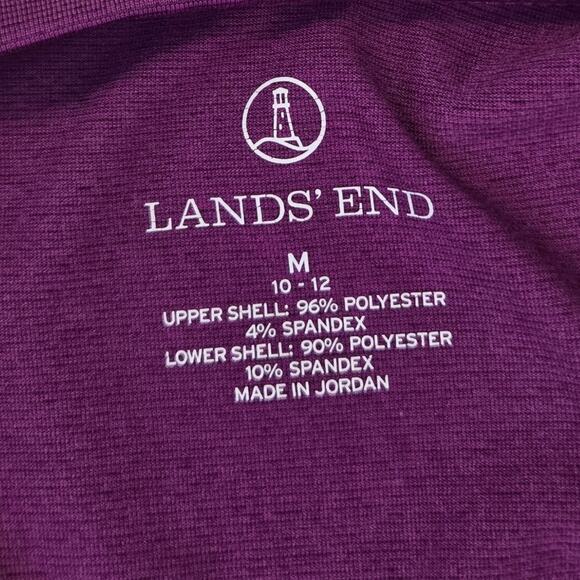 Lands End Womens Tank Top Medium Athletic Striped Racerback Scoop Neck Stretch - Picture 7 of 7